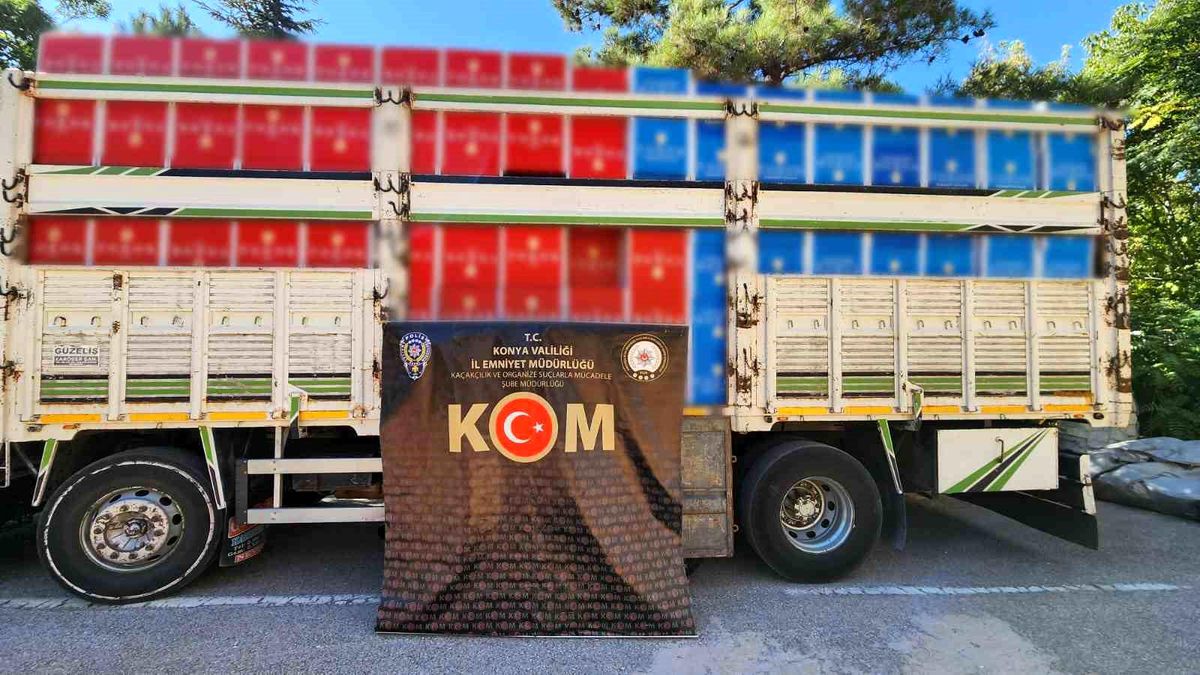 Konya'da 7 Milyon 500 Bin Gümrük Kaçağı Makaron Ele Geçirildi