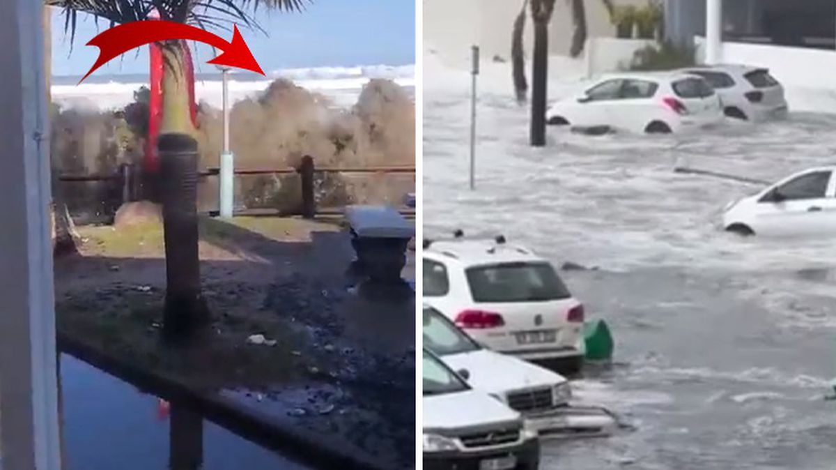 Güney Afrika'da dev dalgalar tüm kıyı şeridini savaş alanına çevirdi! 1 kadın yaşamını yitirdi
