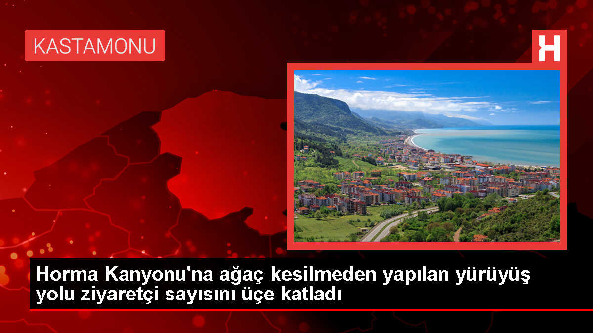 Horma Kanyonu'na yapılan ahşap platform turistleri cezbetti