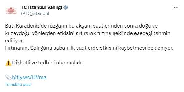İstanbul Valiliği Fırtına Uyarısı! İstanbul'da fırtına ne zaman bitecek, yağmur yağacak mı? İstanbul Hava Durumu!