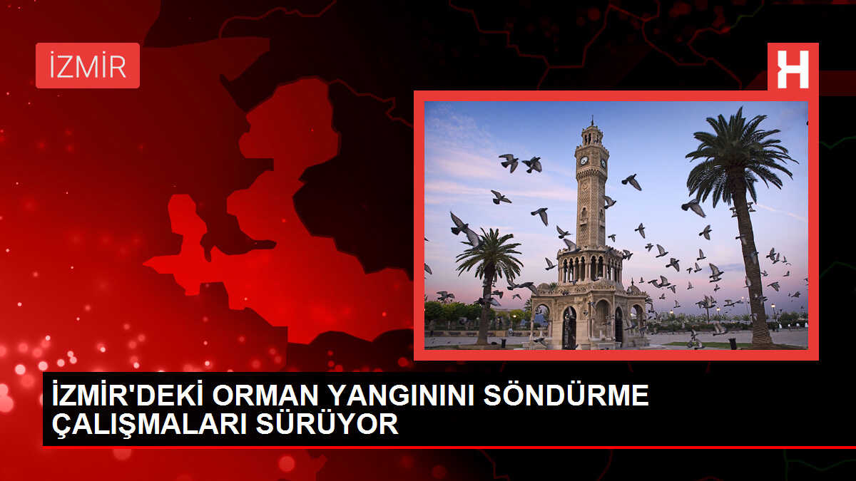İzmir'deki Orman Yangını Söndürme Çalışmaları Devam Ediyor