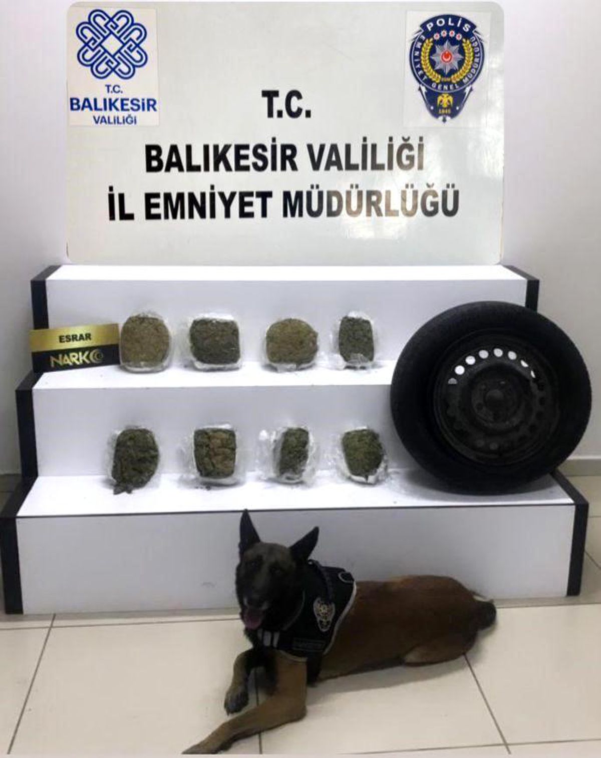 Edremit'te Polis Köpeği Cash'in Yardımıyla Uyuşturucu Operasyonu