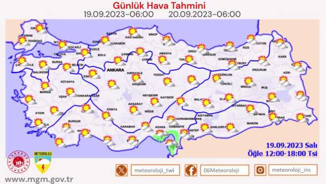 Hava durumu tahminleri il il yayınlandı! Adana ve Hatay'a gök gürültülü sağanak yağış uyarısı