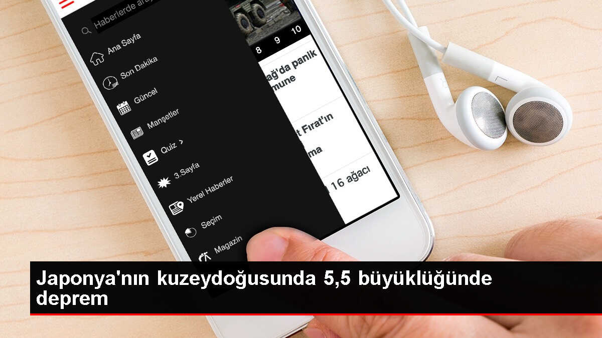 Japonya'nın Kuzeydoğusunda 5,5 Büyüklüğünde Deprem Meydana Geldi