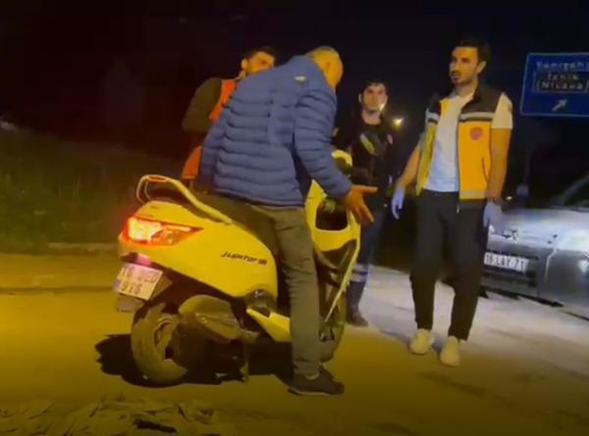 Alkollü Motosiklet Sürücüsü Polis ve Sağlık Ekiplerine Zor Anlar Yaşattı