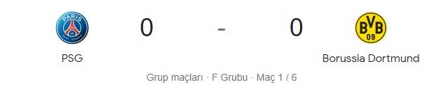 PSG Borussia Dortmund maçı kaç kaç, bitti mi? MAÇ SKORU! PSG Dortmund maçı kaç kaç, canlı maç skoru! Canlı maç anlatımı!
