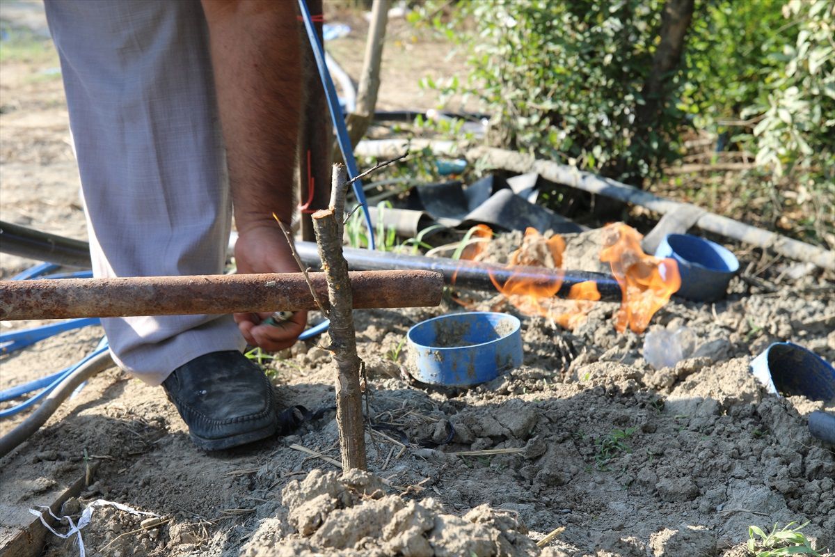 Antalya'da çiftçinin sondajında gaz bulundu