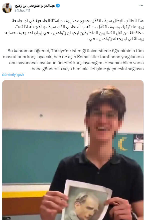 Atatürk'e hakaret eden Kuveytli Abdülaziz Alhajri hakkında suç duyurusunda bulunuldu