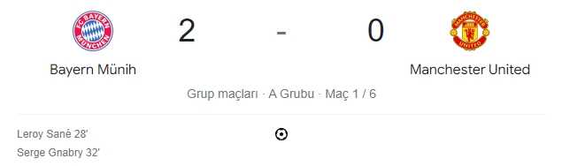 Bayern Münih - Manchester United maçı kaç kaç, bitti mi? MAÇ SKORU! B. Münih - Manchester UTD maçı kaç kaç, canlı maç skoru! Canlı maç anlatımı!