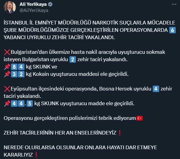 İstanbul'da Ambulansla Uyuşturucu Operasyonu: 84 Kilogram Skunk ve 32 Kilogram Eroin Ele Geçirildi