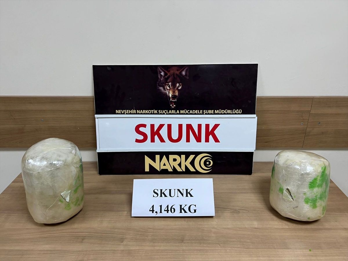 Nevşehir'de 4 kilo 146 gram sentetik uyuşturucu ile yakalanan şüpheli tutuklandı