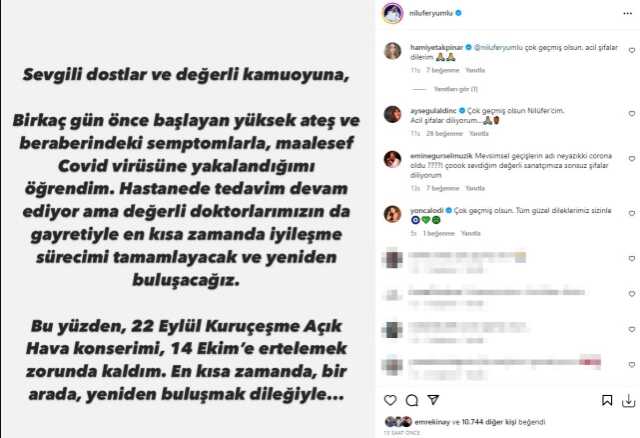 Nilüfer koronavirüse mi yakalandı? Şarkıcı Nilüfer'in sağlık durumu nasıl?