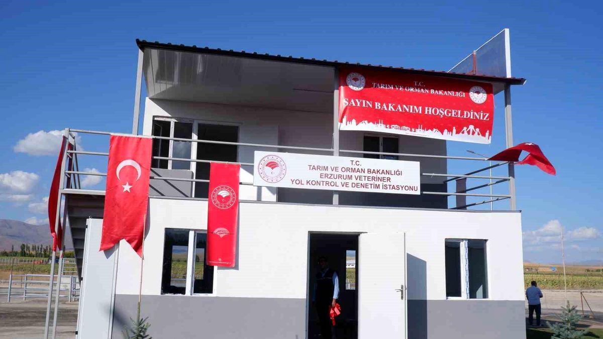 Türkiye'nin İlk Veteriner Yol Kontrol Denetim İstasyonu Erzurum'da Açıldı