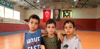 Amasya'da Üçüz Kardeşler Hentbol Takımında Birlikte Ter Döküyor