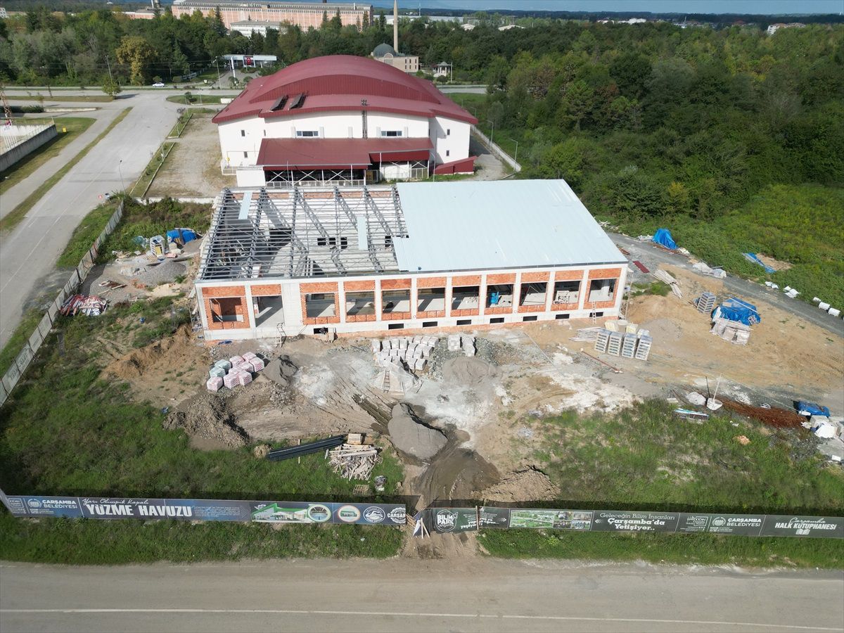 Samsun Çarşamba Belediyesi Olimpik Kapalı Yüzme Havuzu İnşaatı Tamamlanıyor