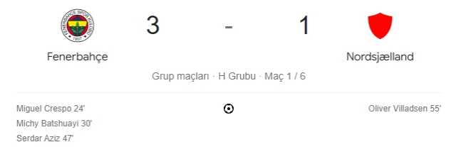 Fenerbahçe - Nordsjaelland maçı kaç kaç, bitti mi? MAÇ SKORU! Fenerbahçe - Nordsjaelland maçı kaç kaç, canlı maç skoru! Canlı maç anlatımı!