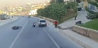 Şanlıurfa'da Motosiklet Kazası: Sürücü Son Anda Kurtuldu