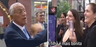 Portekiz Cumhurbaşkanı Sousa'dan, genç kadının göğüs dekoltesine yorum: Annenden daha tatlısın, soğuk alırsın