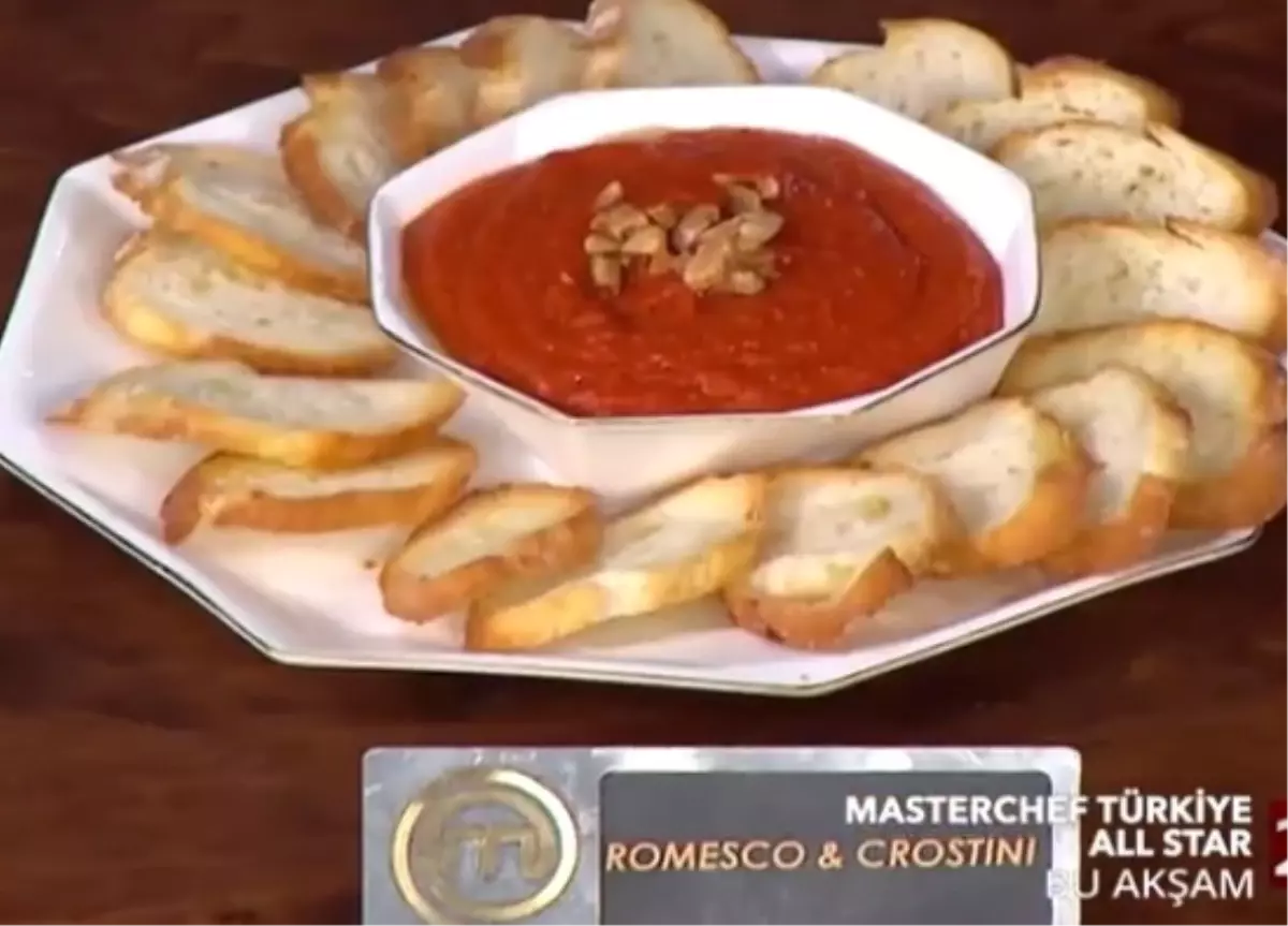 Romesco Crostini tarifi! MasterChef Romesco Crostini nasıl yapılır?
