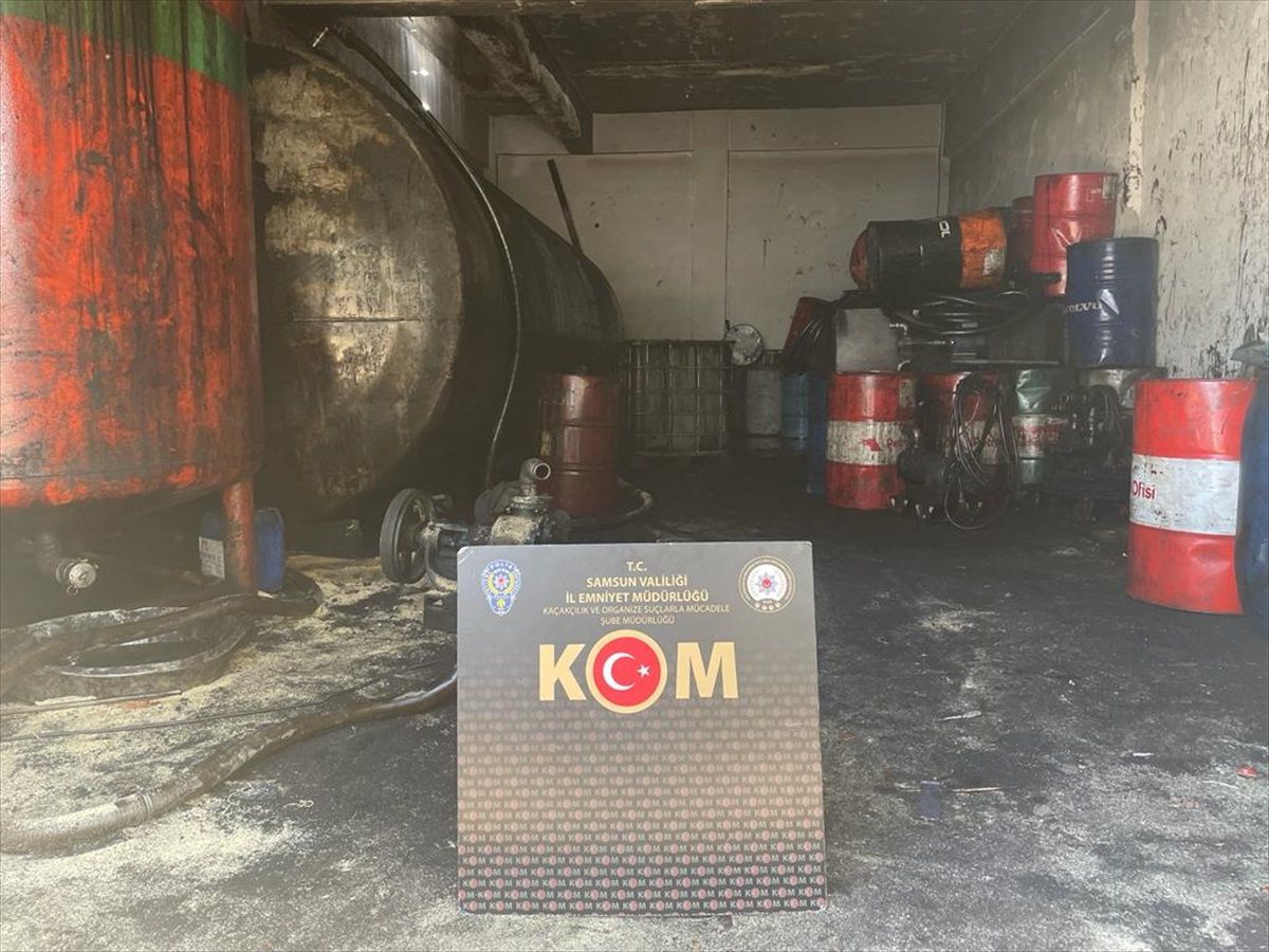 Samsun'da kaçak akaryakıt operasyonu görüntüleri paylaşıldı