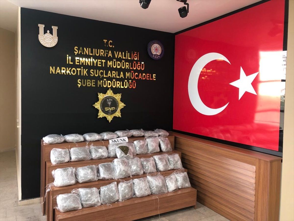 Şanlıurfa'da 19 Kilo 450 Gram Skunk Ele Geçirildi
