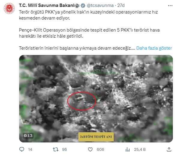 Irak'ın kuzeyine hava harekatı! 5 PKK'lı terörist etkisiz hale getirildi Irak'ın kuzeyine hava harekatı! 5 PKK'lı terörist etkisiz hale getirildi