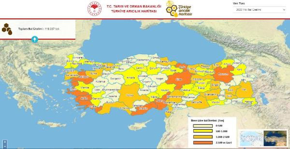 Türkiye Arıcılık Haritası güncellendi