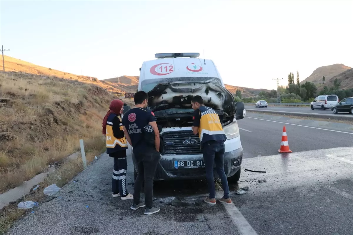 Yozgat'ta Ambulans Yangını