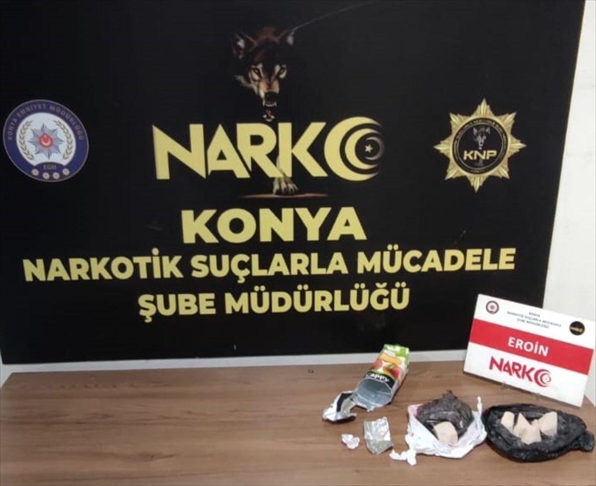 Konya'da yapılan operasyonda çok miktarda uyuşturucu ele geçirildi