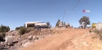 Köy sakinleri mermer ocağı için eylem yaptı
