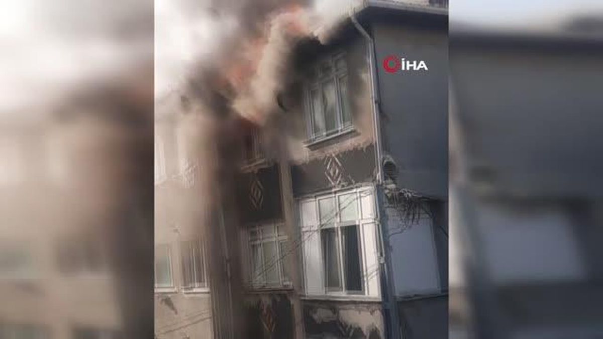 Küçükçekmece'de korkutan yangın