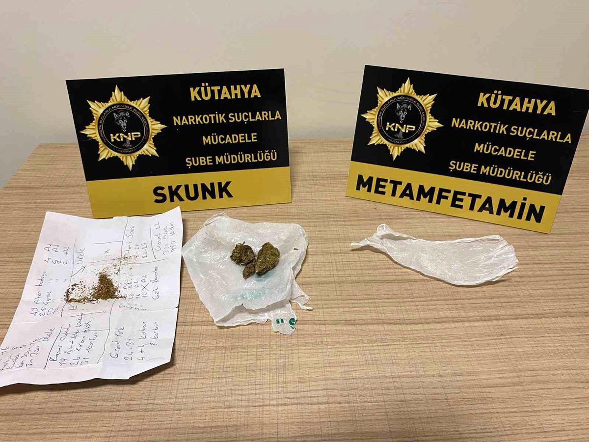 Kütahya'da Uyuşturucu Operasyonu: Skunk ve Metamfetamin Ele Geçirildi