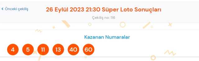 Süper Loto sonuçları açıklandı! 26 Eylül Süper Loto kazanan numaralar neler? Süper Loto sonuçlarına ne zaman, nereden bakılır?
