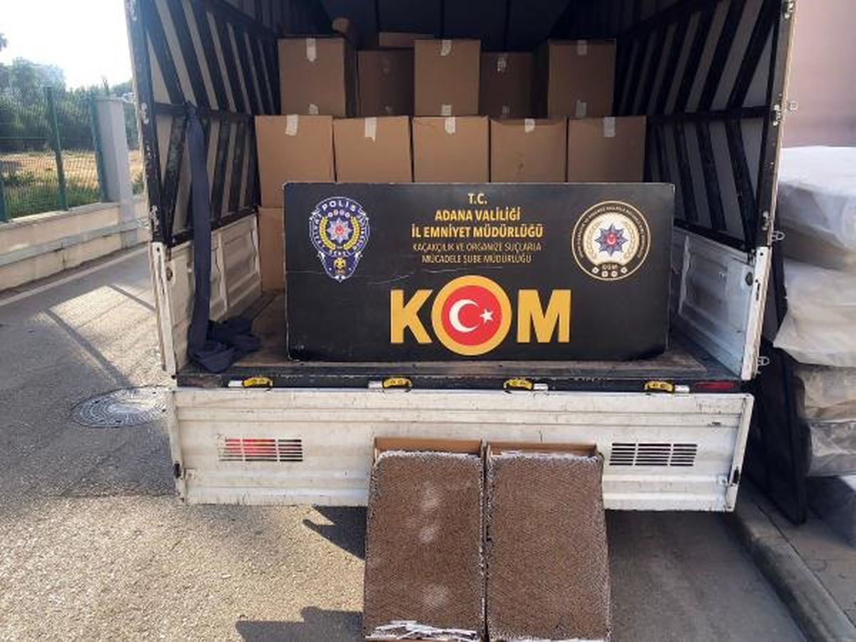 Adana'da Polis Operasyonunda 10 Milyon Makaron ve Kaçak Sigara Ele Geçirildi