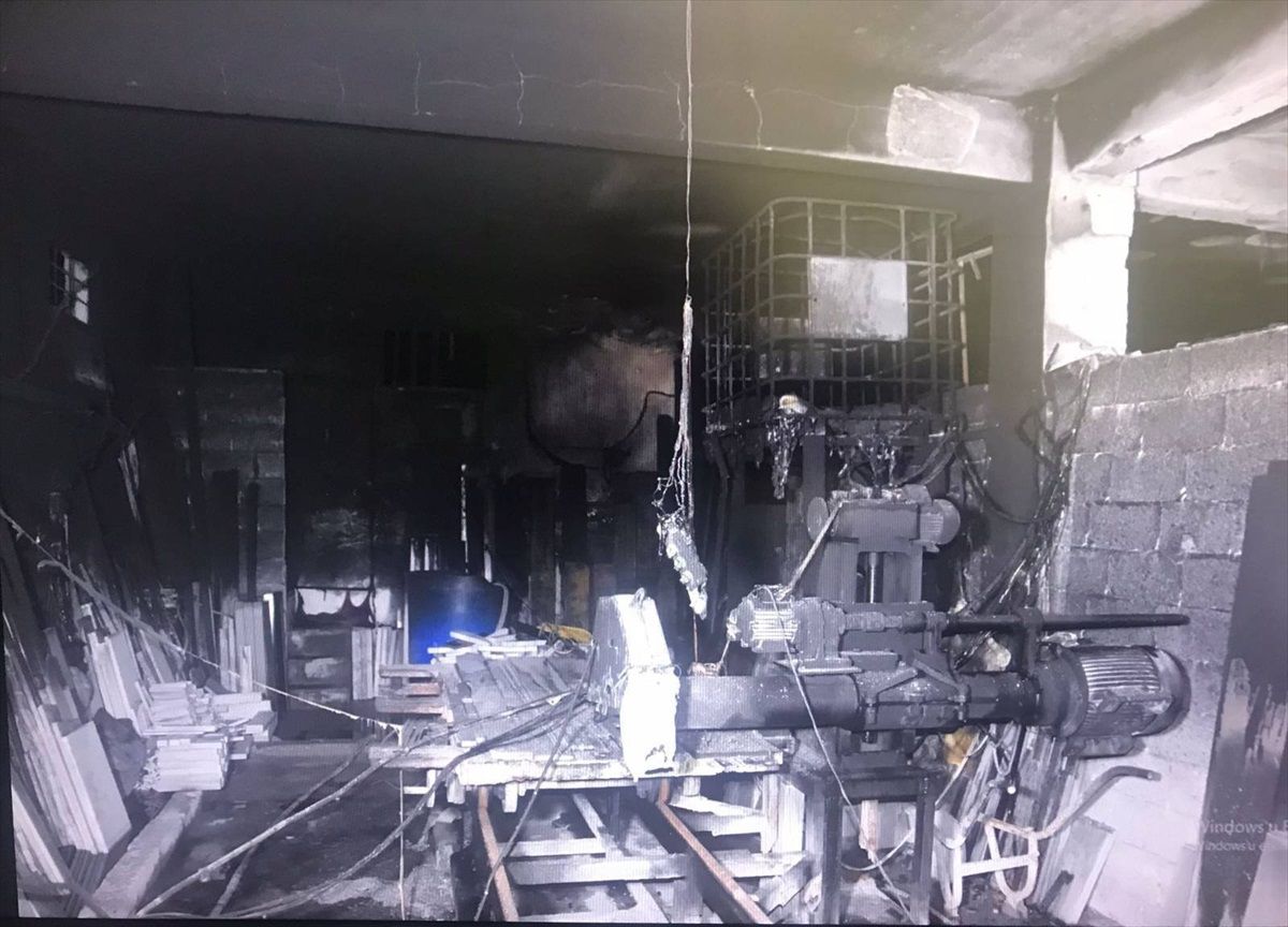 Tarsus'ta Mermer Atölyesi Kundaklandı, 2 Şüpheli Gözaltına Alındı