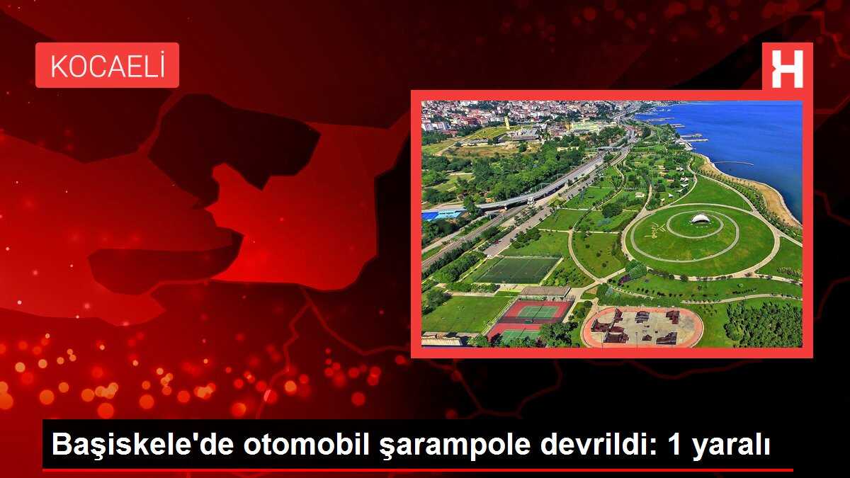 Başiskele'de otomobil şarampole devrildi: 1 yaralı