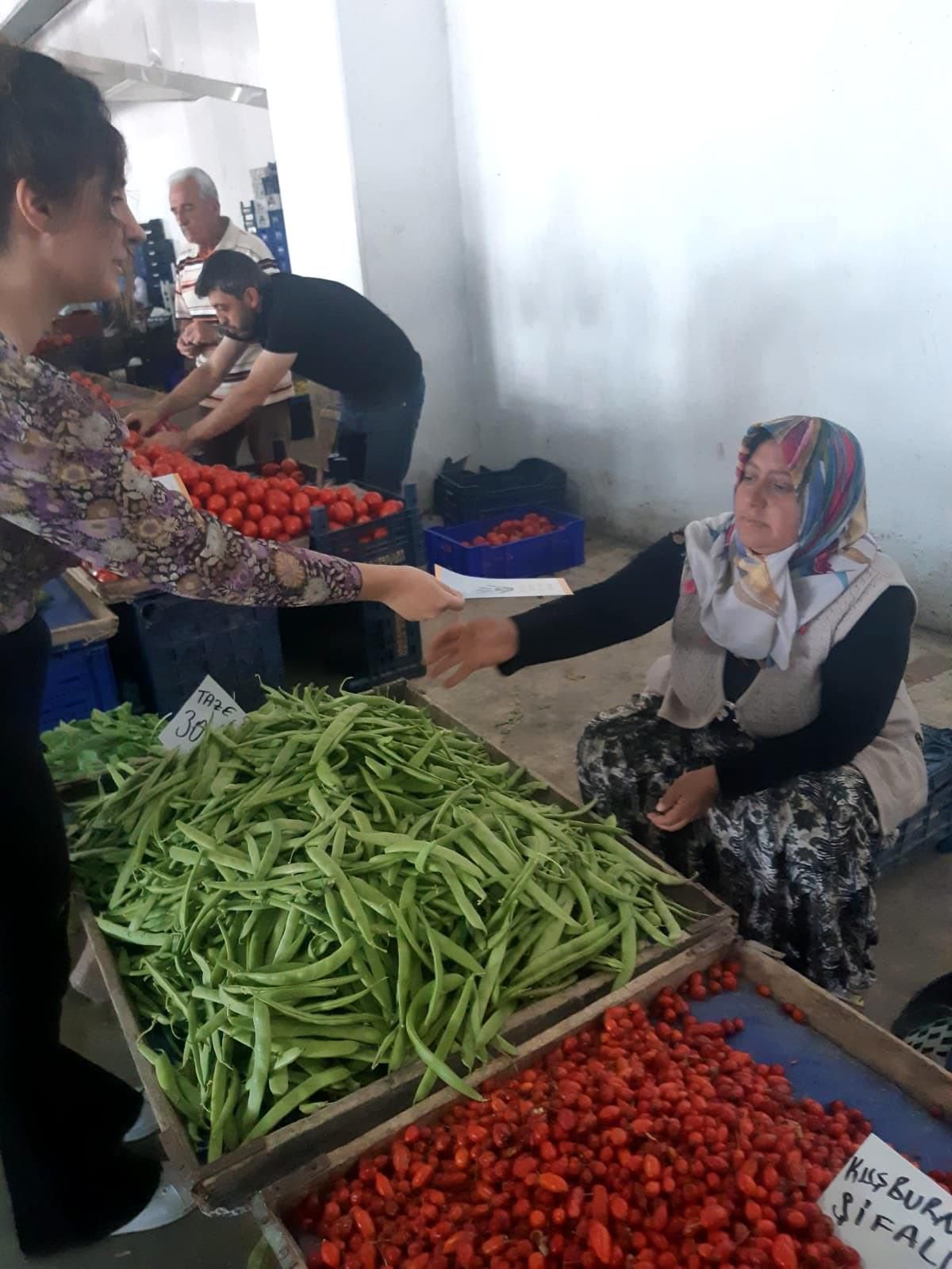 Afyonkarahisar'da Semt Pazarında Kadına Yönelik Şiddetle Mücadele Etkinliği