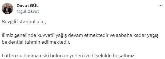 Son Dakika! Ekrem İmamoğlu: İstanbul'da etkili olan yağış pazartesi gününe kadar devam edecek