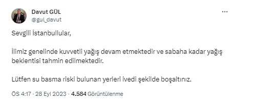 Yarın yağmur yağacak mı? Yağmur ne kadar sürecek, ne zaman bitecek?