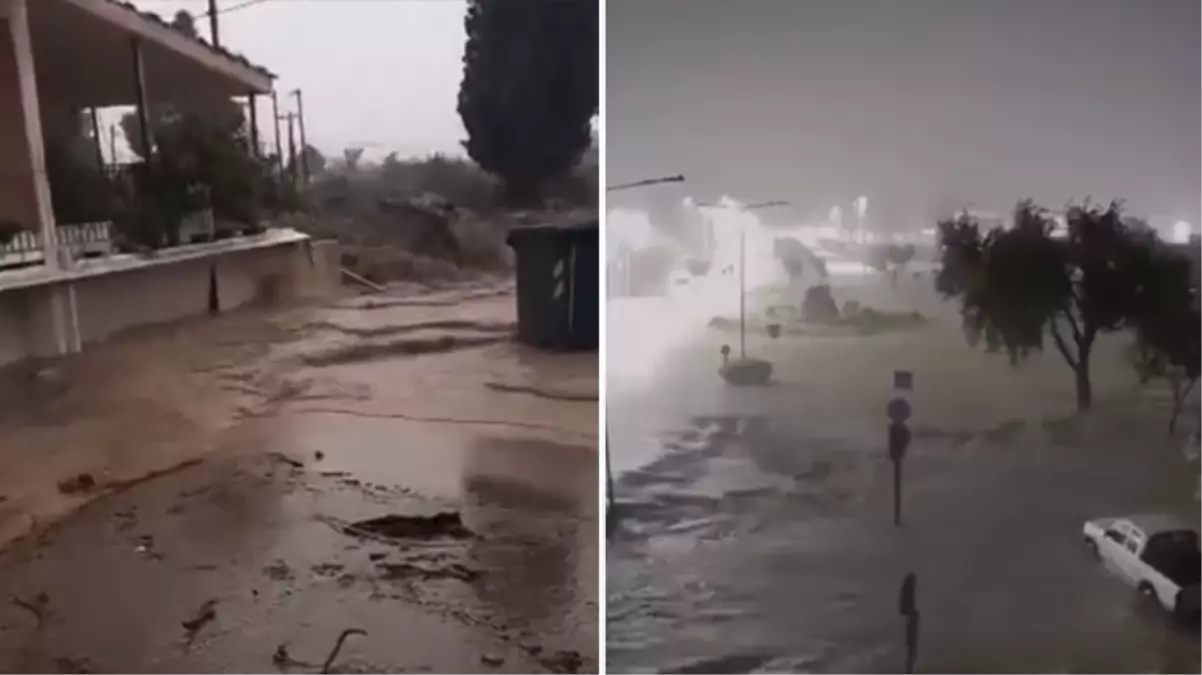 Yunanistan'ı Elias Fırtınası vurdu: Üst katlara çıkın, hayatınızı koruyun