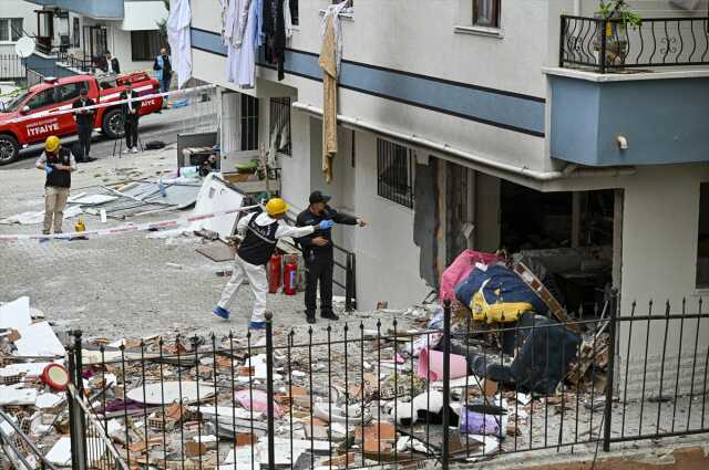 Ankara'da 1 kişinin hayatını kaybettiği doğal gaz patlaması kamerada