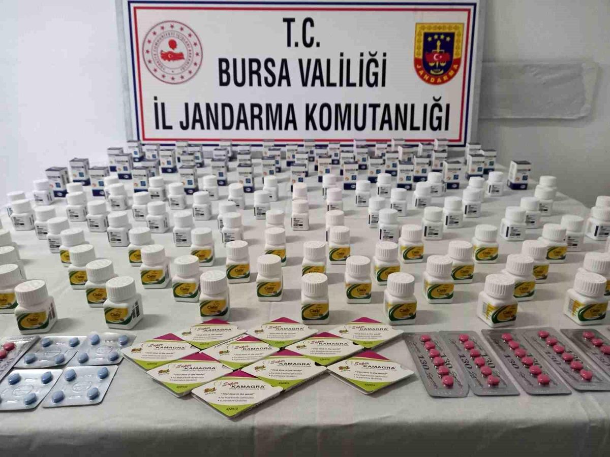 Gemlik'te sahte ve yabancı menşeili cinsel gücü arttırıcı hap operasyonu