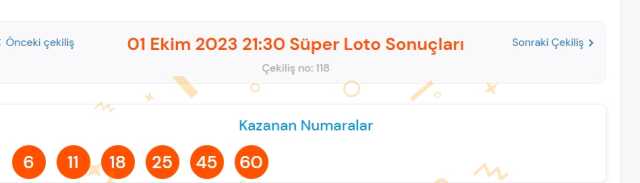 Süper Loto sonuçları açıklandı! 1 Ekim Süper Loto kazanan numaralar neler? Süper Loto sonuçlarına ne zaman, nereden bakılır?