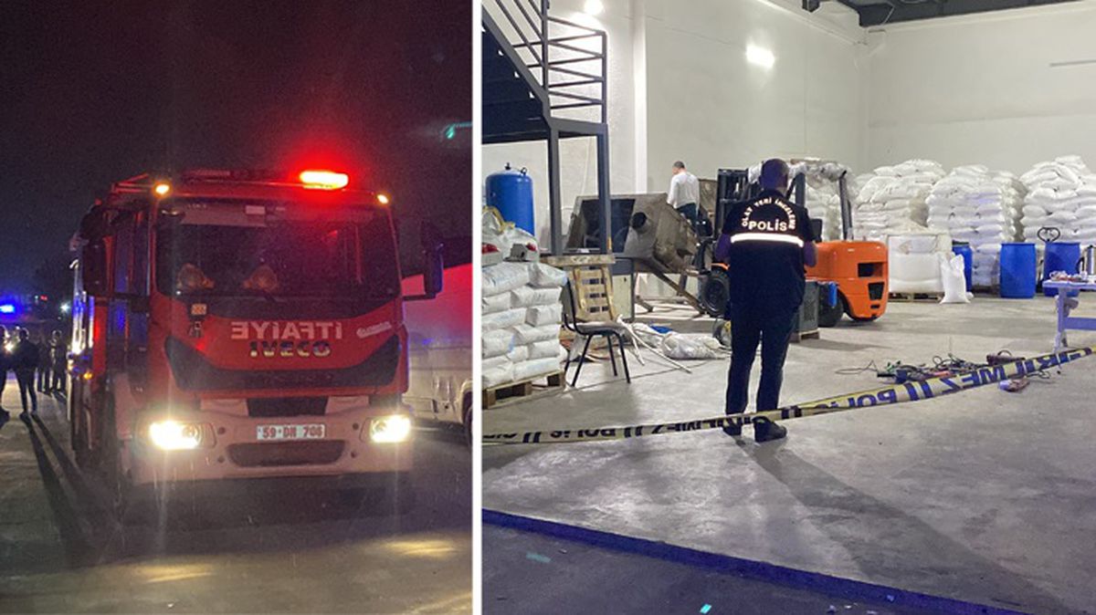 Deterjan imalathanesinde karıştırıcı mikserin altında kalan kişi hayatını kaybetti