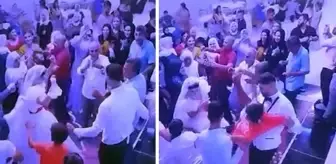 Düğünde skandal görüntü! Damat, gelinliği çekiştiren çocuğu yakasından tutarak yere fırlattı