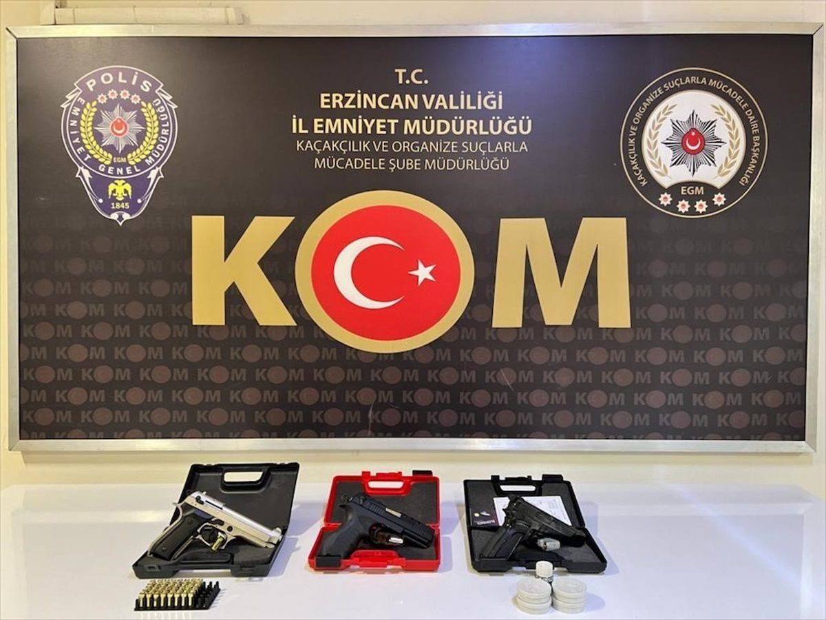 Erzincan'da silah kaçakçılığı operasyonu: 4 şüpheli gözaltına alındı