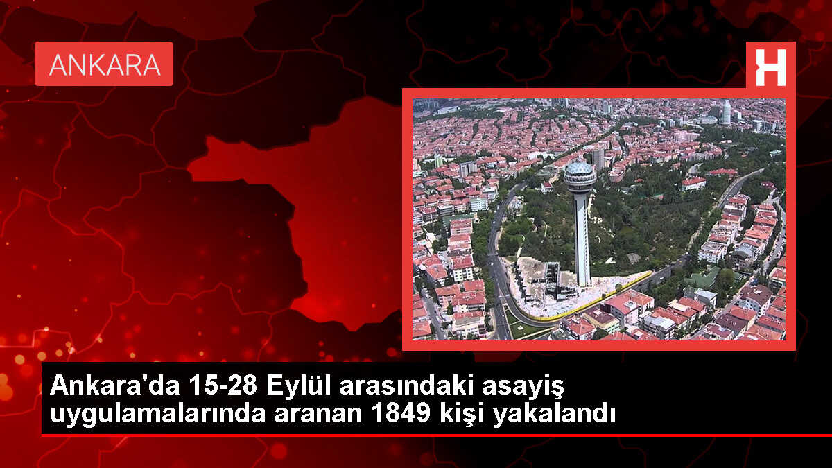 Başkentte Asayiş Uygulamalarında 1849 Kişi Yakalandı