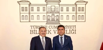 Eski Orman ve Su İşleri Bakanı Veysel Eroğlu, Vali Şefik Aygöl'e 'hayırlı olsun' ziyareti yaptı