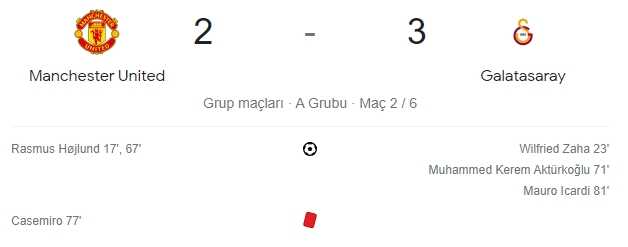 Manchester United - Galatasaray maçı kaç kaç, bitti mi? MAÇ SKORU! Manchester United - Galatasaray maçı kaç kaç, canlı maç skoru! Canlı maç anlatımı!