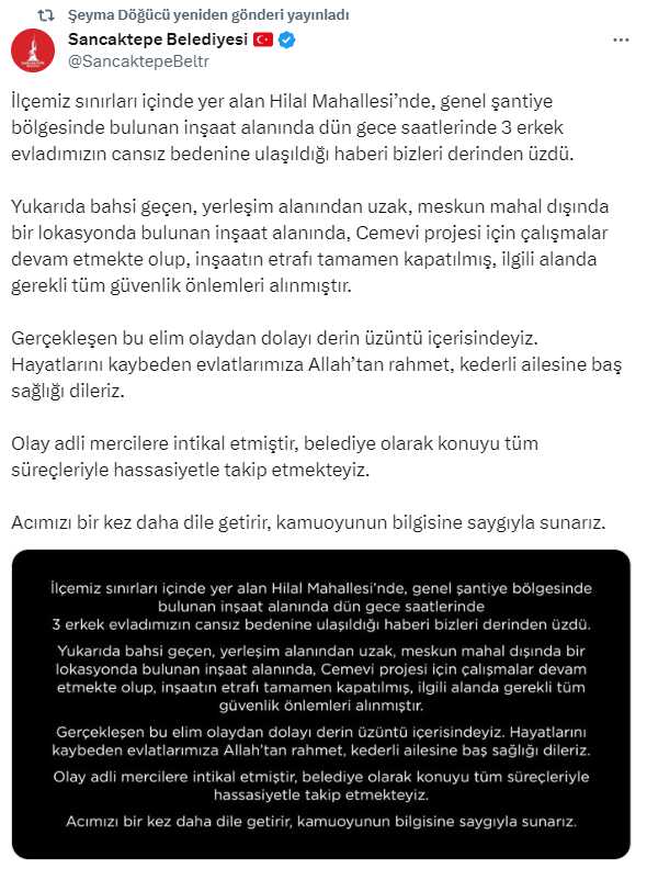 Sancaktepe Belediyesi, 3 çocuğun ölümüyle ilgili ihmal iddialarını reddetti